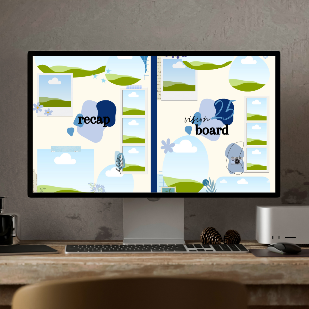 Carnet de visualisation bleu