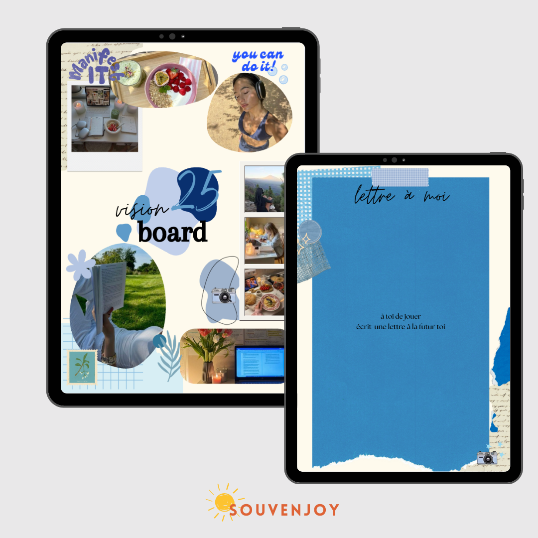 Carnet de visualisation bleu