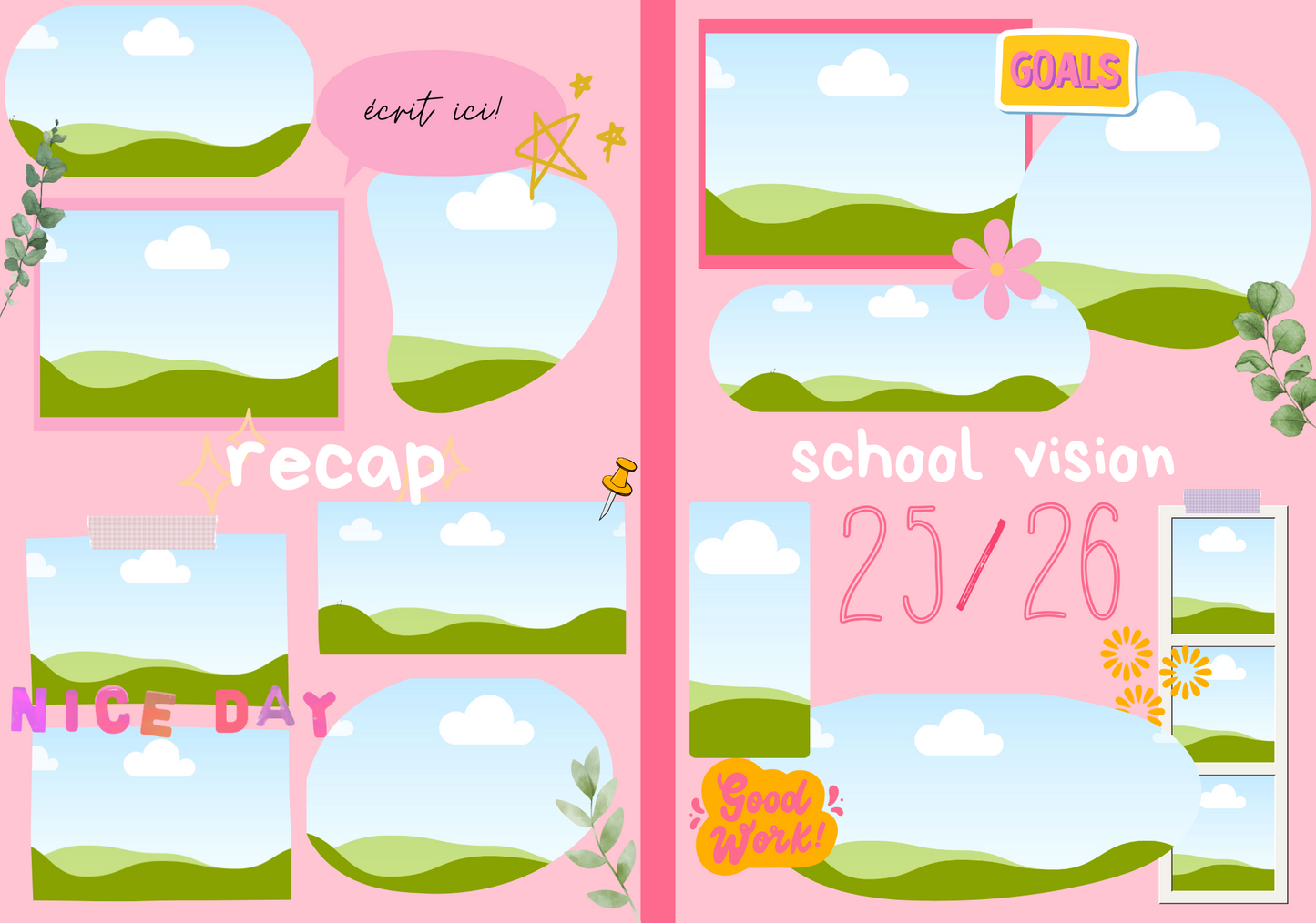 Carnet de visualisation _ édition back to school 🎓 rose