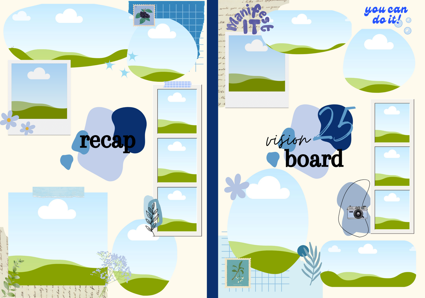 Carnet de visualisation bleu