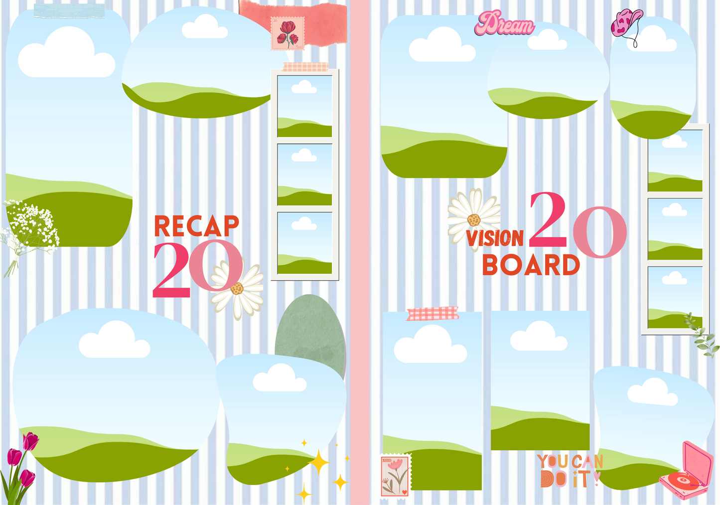 Carnet de visualisation rayé