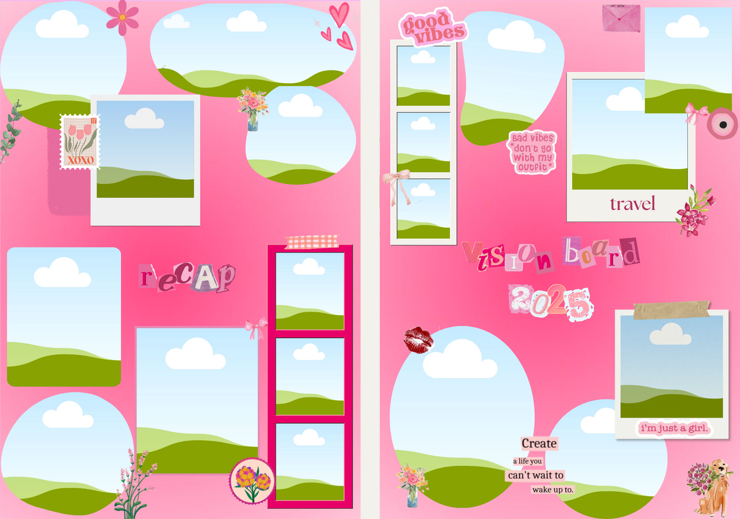 Carnet de visualisation rose dégrader